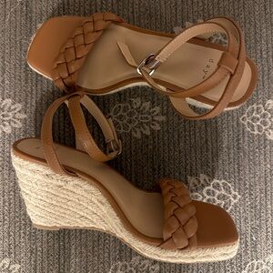 A New Day Brown Wedge Sandals